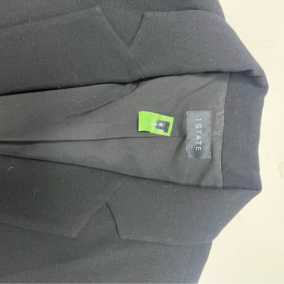 1. State Oversized Open Front Black Blazer Size 6 - Picture 3 of 5